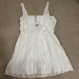 Princess Polly Lorinda Mini Dress White Low Impact NWT
